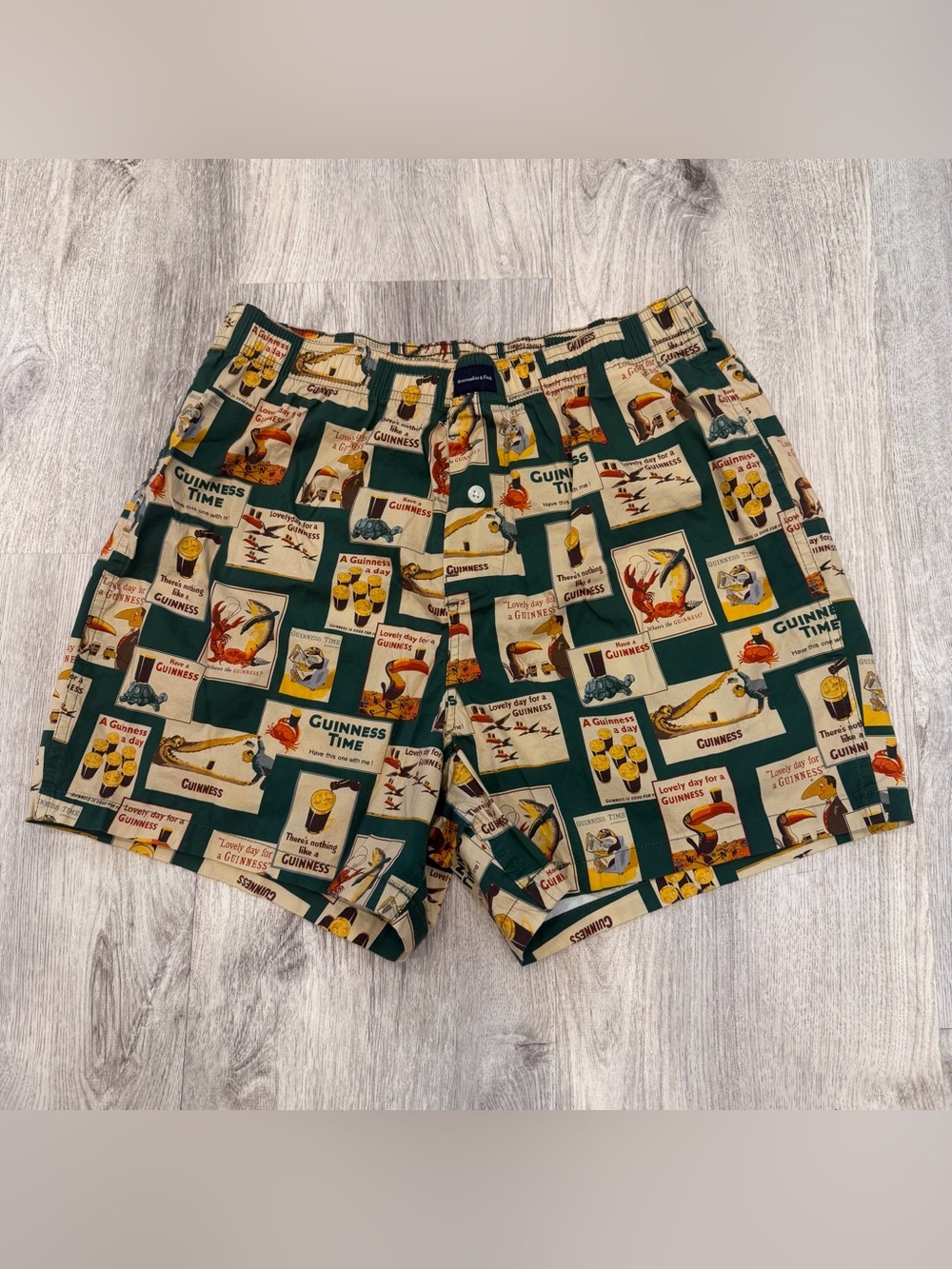 Abercrombie & Fitch x Guinness Boxer Shorts Size Small NWOT Rare Collab